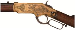 Engraved Winchester Model 1866 Lever Action Saddle Ring Carbine