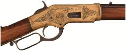 Engraved Winchester Model 1866 Lever Action Saddle Ring Carbine