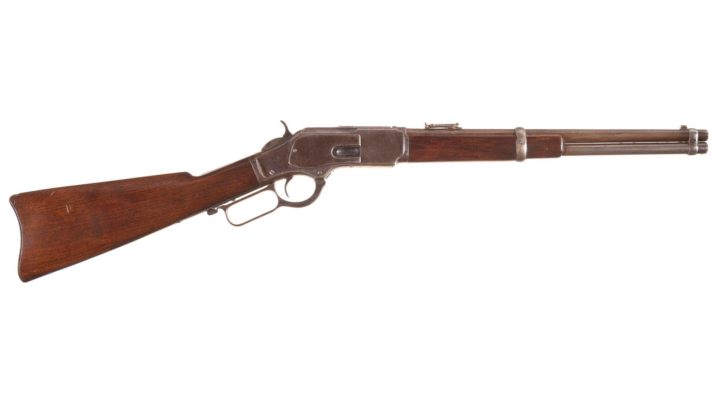 Antique Winchester Model 1873 Lever Action Saddle Ring Carbine