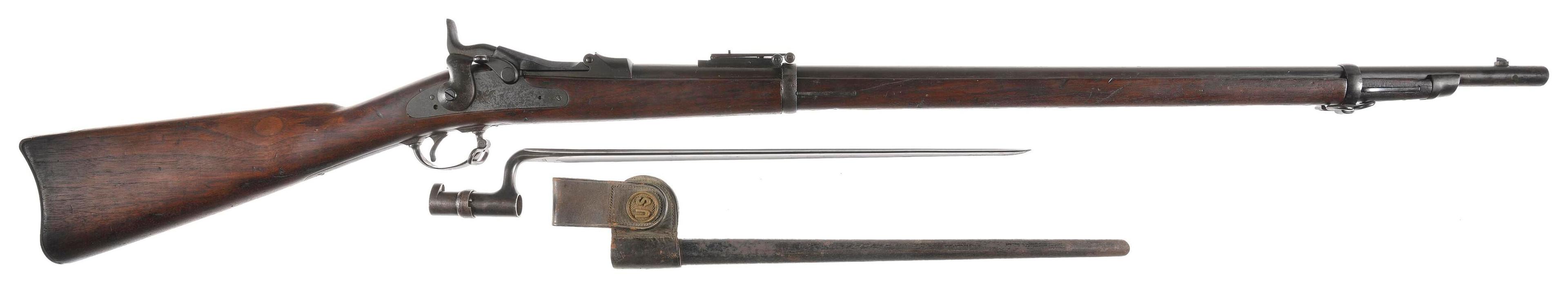 Two U.S. Springfield Trapdoor Rifles with Bayonets