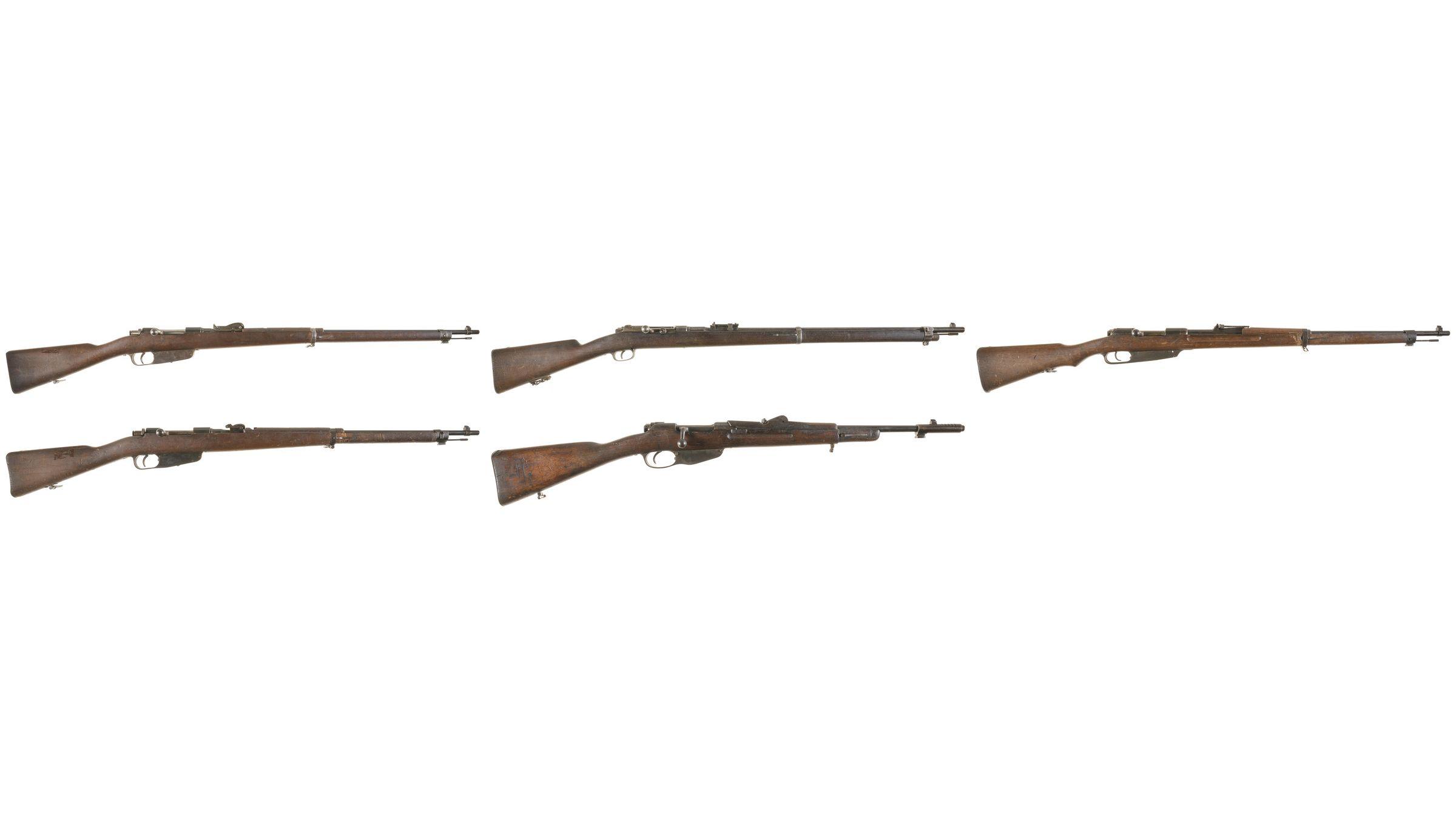 Five European Bolt Action Military Rifles