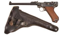 DWM "1917" Dated P.08 Artillery Luger Pistol with Holster