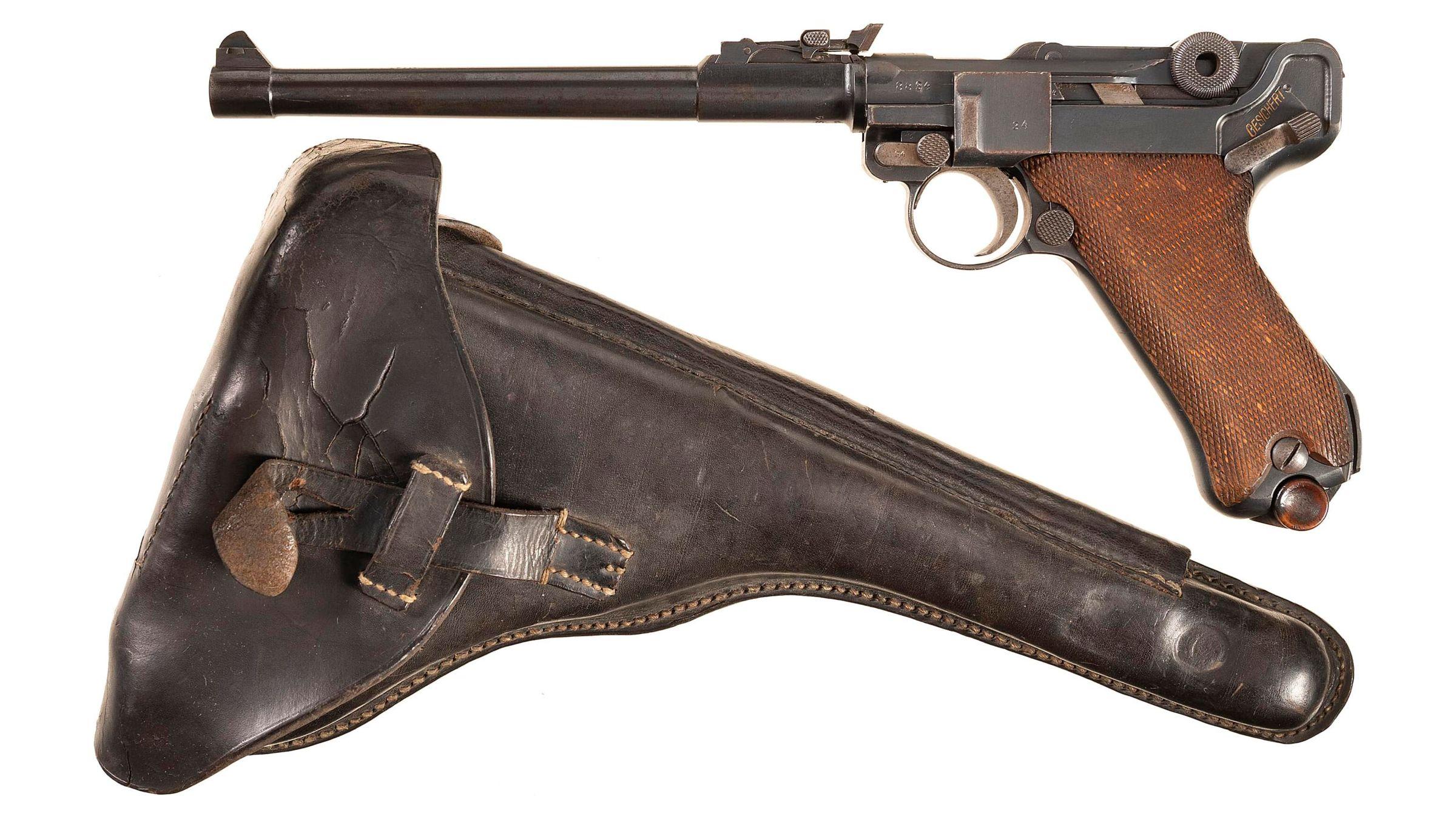 DWM "1917" Dated P.08 Artillery Luger Pistol with Holster