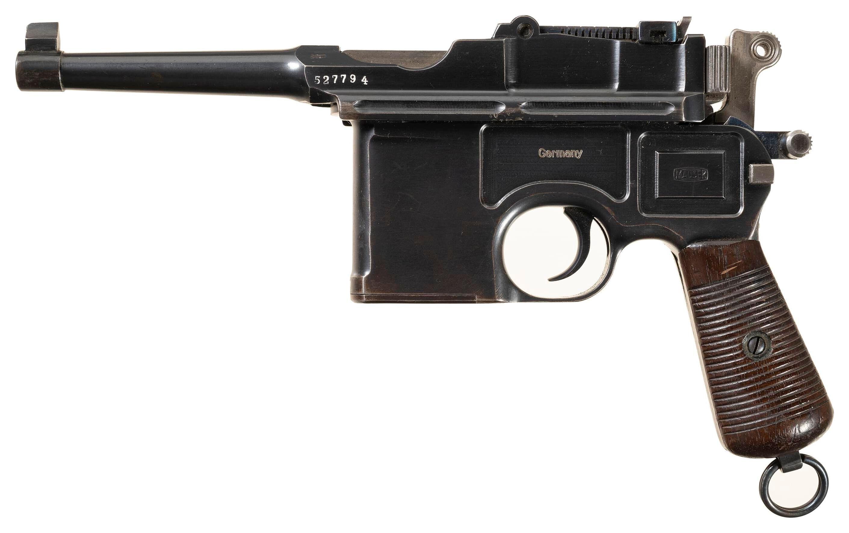 Two Mauser Broomhandle Semi-Automatic Pistols