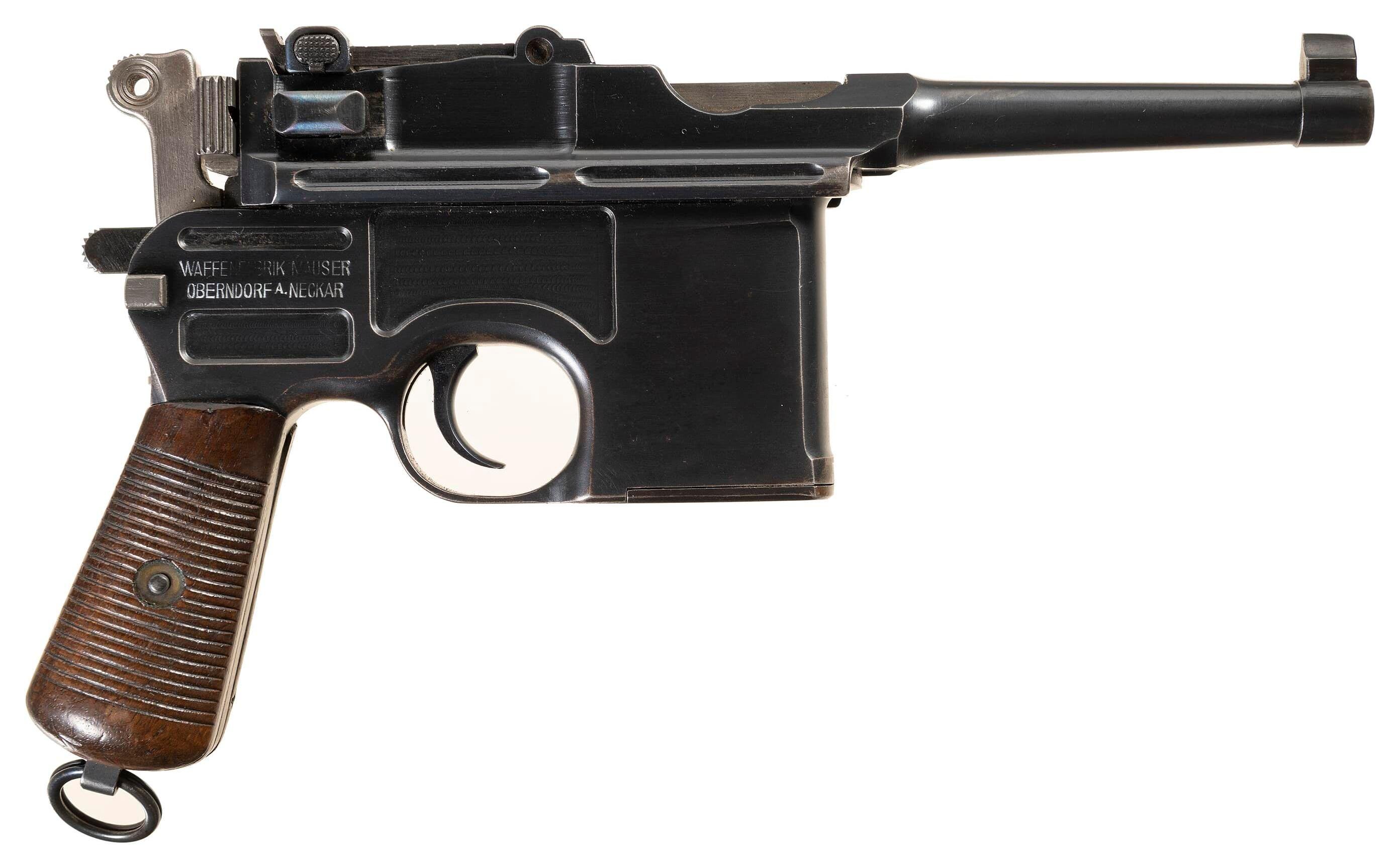 Two Mauser Broomhandle Semi-Automatic Pistols
