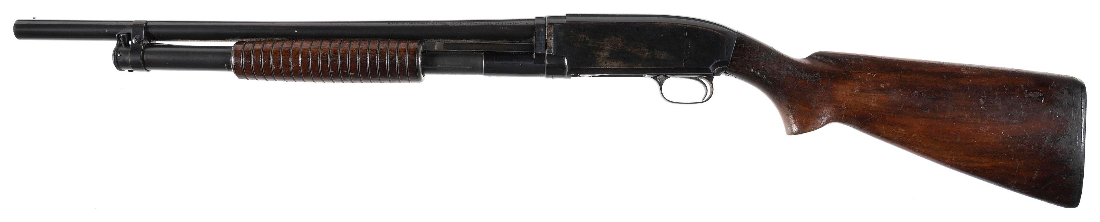 Two Winchester Model 12 Riot Shotguns