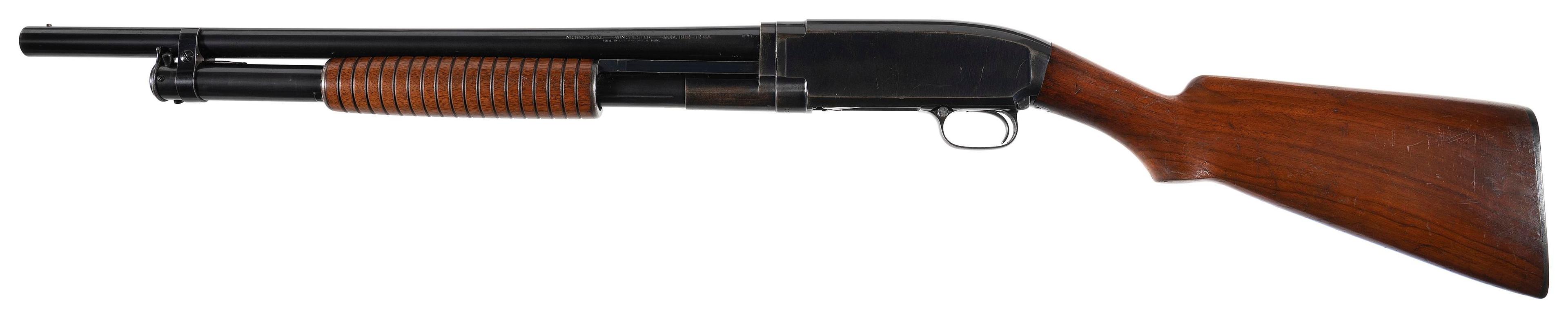 Two Winchester Model 12 Riot Shotguns
