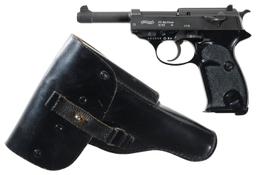 Two West German Walther Semi-Automatic Pistols with Accessories