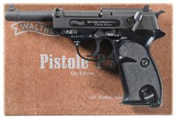 Two West German Walther Semi-Automatic Pistols with Accessories