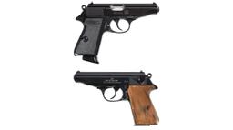 Two German Semi-Automatic Handguns with Accessories