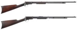 Two Winchester Model 1890 Slide Action Rifles