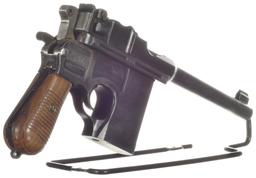 Chinese Copy of a Mauser Broomhandle Semi-Automatic Pistol