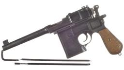Chinese Copy of a Mauser Broomhandle Semi-Automatic Pistol