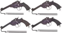 Four British Military Double Action Revolvers