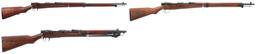 Three Japanese Arisaka Bolt Action Rifles