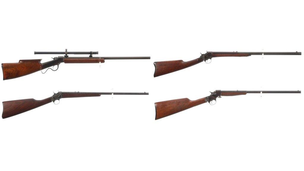 Four Single Shot Rifles