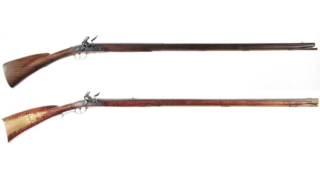Two J.W. Donelson Contemporary Flintlock American Long Arms