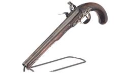 Cased Pair of Engraved Wogdon Marked Flintlock Pistols