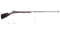 Highly Unusual Two-Shot, Single Barrel Flintlock Shotgun