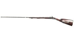 Highly Unusual Two-Shot, Single Barrel Flintlock Shotgun
