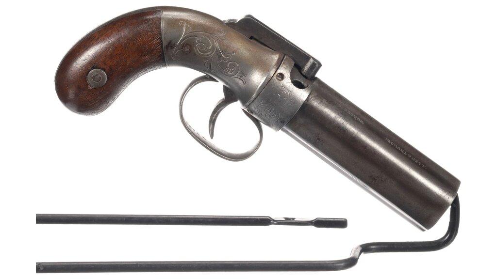 Three American Percussion Pepperboxes