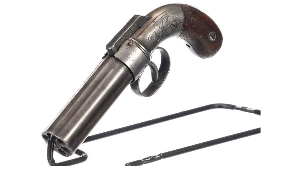 Three American Percussion Pepperboxes