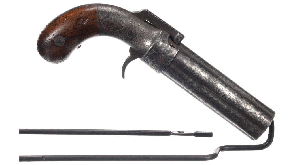 Three American Percussion Pepperboxes
