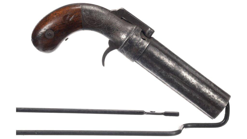 Three American Percussion Pepperboxes