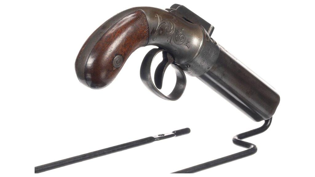 Three American Percussion Pepperboxes