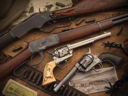Antique Winchester Model 1873 Lever Action Trapper's Carbine