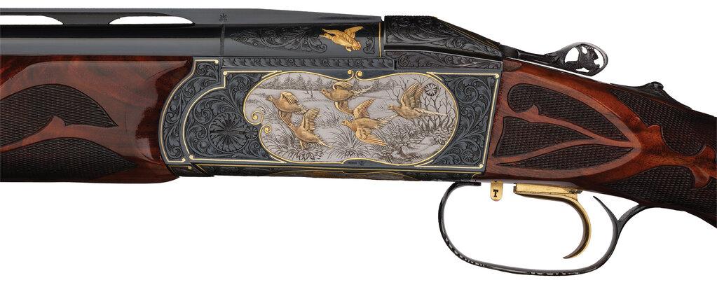 Angelo Bee Engraved Krieghoff K-32 Over/Under Shotgun