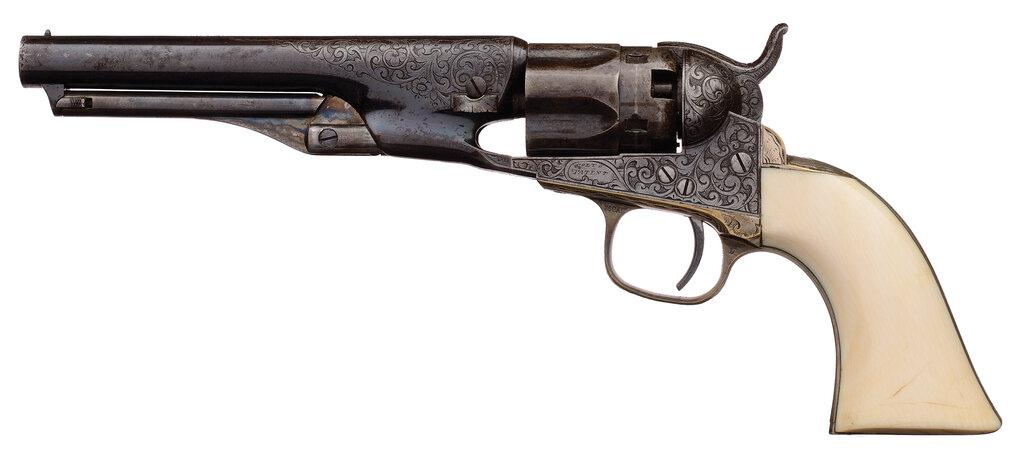 Factory Engraved Colt Model 1862 Police Percussion Revolver