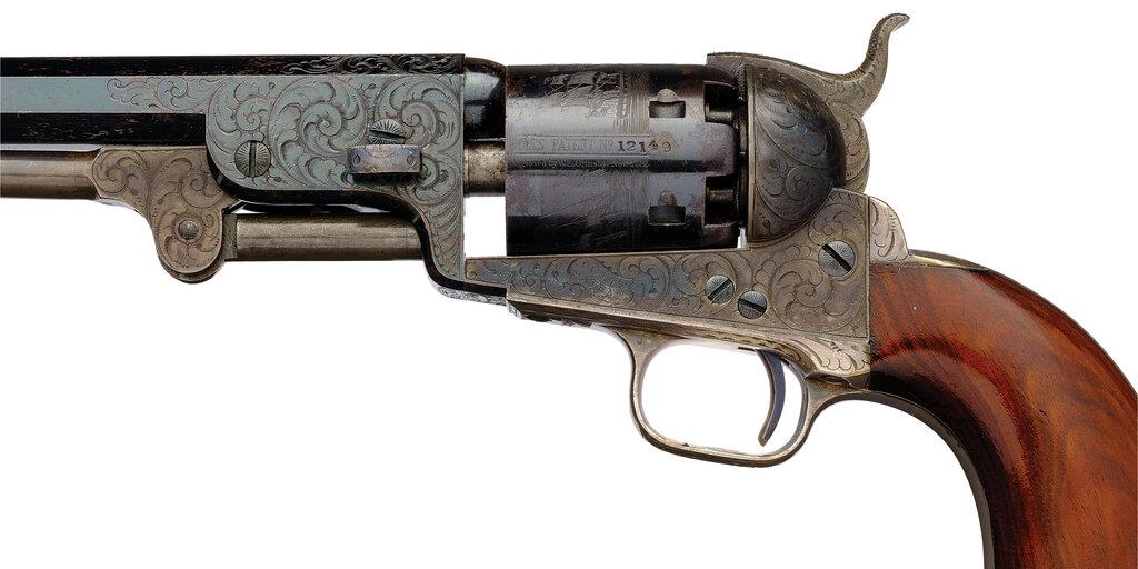 Cased Factory Engraved Colt Model 1851 Navy Percussion Revolver