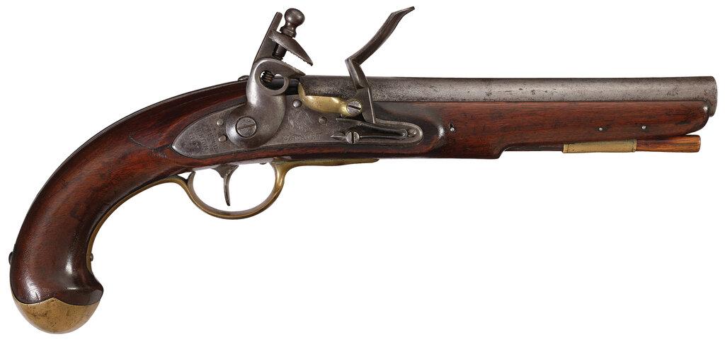 War of 1812 Era U.S. Simeon North Model 1811 Flintlock Pistol