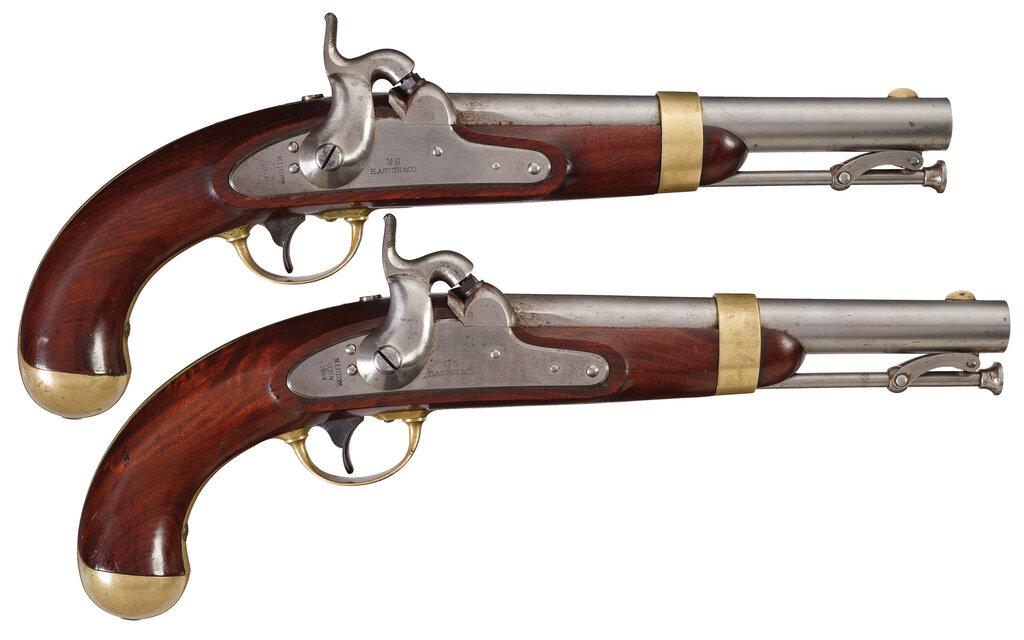 H. Aston 1842 Pistols Attributed as Perry Expedition Gifts