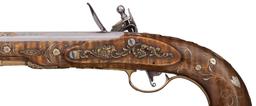 Pair of Flintlock Pistols by William Buchele