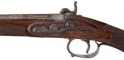 1830 Dated Gold Inlaid Spanish Percussion Shotgun