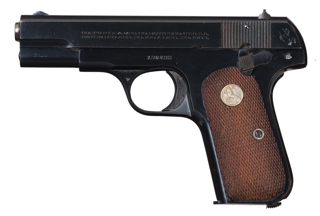 U.S. World War II Colt Model 1908 Pocket Hammerless Pistol