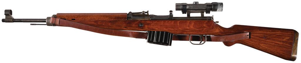 WWII German K43 "ac 45" Sniper Rifle with ZF4 Scope