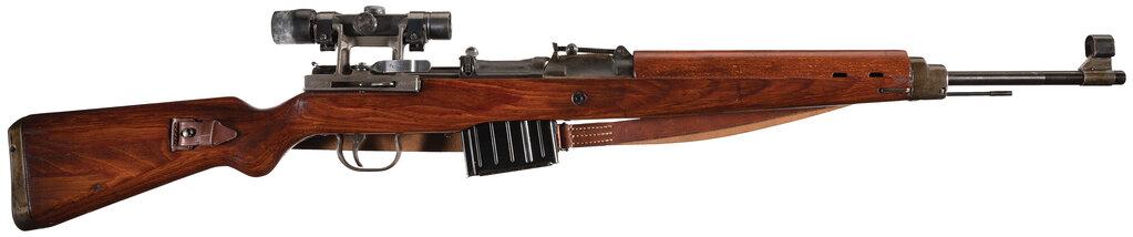 WWII German K43 "ac 45" Sniper Rifle with ZF4 Scope