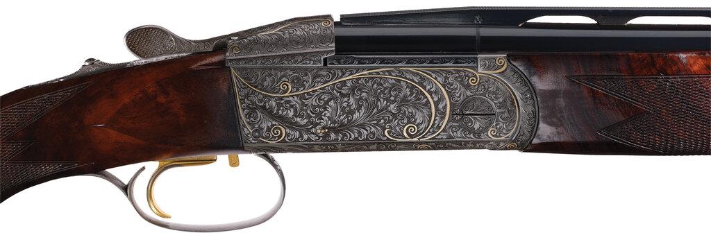 Engraved and Gold Inlaid Krieghoff K-20 Over/Under Shotgun