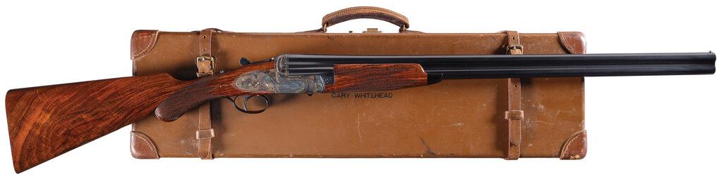 Engraved Charles Lancaster Sidelock Over/Under Shotgun with Case