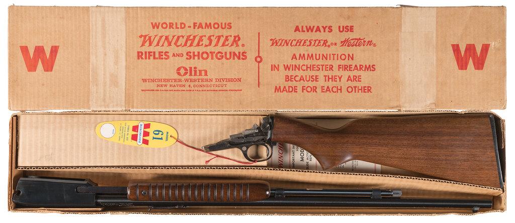 Winchester Model 61 Slide Action Rifle with Box