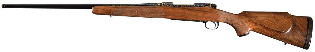 Howard Dove Engraved & Gold Inlaid Winchester Model 70 XTR Rifle