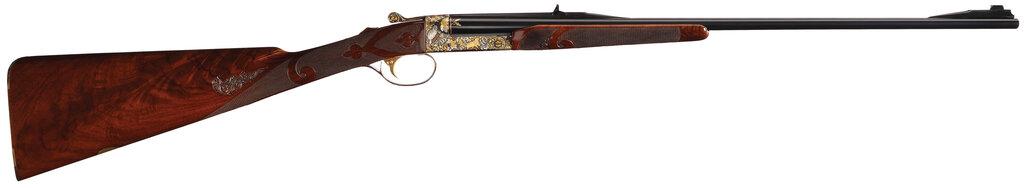 Capece Engraved C.S.M.C. Model 21 Double Rifle in .22 LR