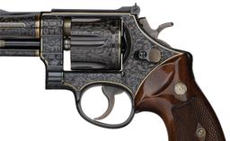 Engraved and Gold Inlaid Smith & Wesson .357 Revolver