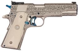 Engraved Colt Series 70 .38 Super National Match Gold Cup Pistol