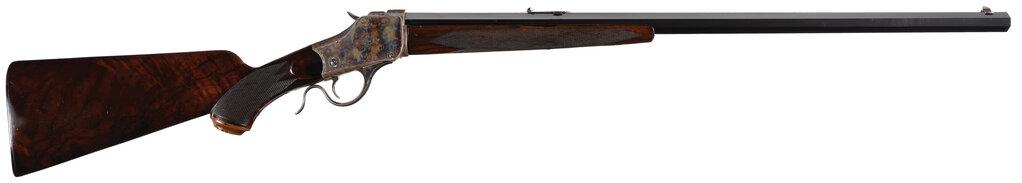 Engraved Winchester Model 1885 High Wall Rifle