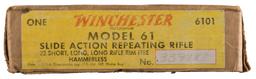 Winchester Model 61 Slide Action Rifle with Box