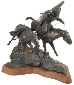 Kevin McCarthy Signed "Stolen Pony" Bronze Sculpture No. "10/15"